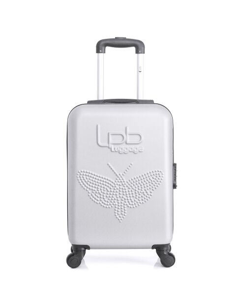 Cabinekoffer met 4 enkele wielen & Vanity Francette-H 50/30 cm grijs