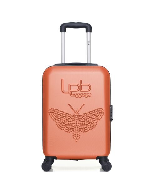 Handkoffer met 4 enkele wielen & Vanity Francette-H 50/30 cm steenrood