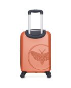 Handkoffer met 4 enkele wielen & Vanity Francette-H 50/30 cm steenrood