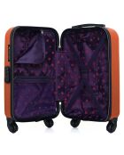 Handkoffer met 4 enkele wielen & Vanity Francette-H 50/30 cm steenrood