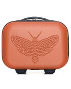 Handkoffer met 4 enkele wielen & Vanity Francette-H 50/30 cm steenrood