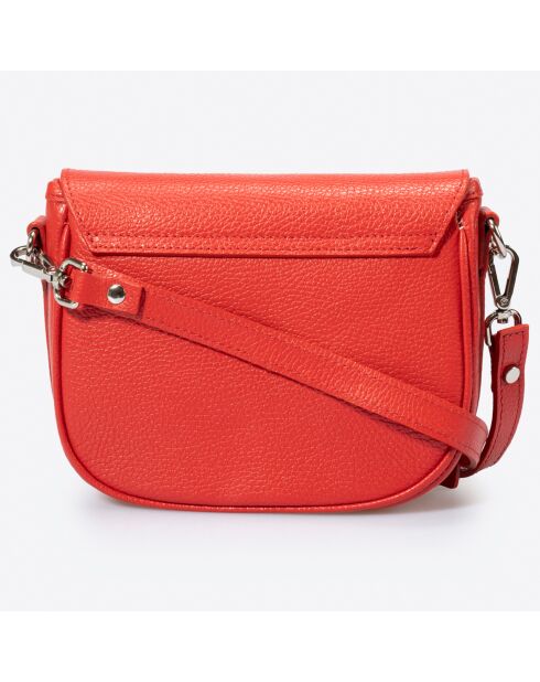 Sac bandoulière en Cuir Bela rouge - 25x9x23 cm
