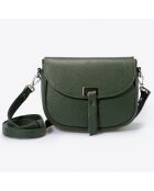 Sac bandoulière en Cuir Bela vert - 25x9x23 cm
