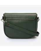 Sac bandoulière en Cuir Bela vert - 25x9x23 cm