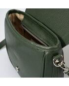 Sac bandoulière en Cuir Bela vert - 25x9x23 cm