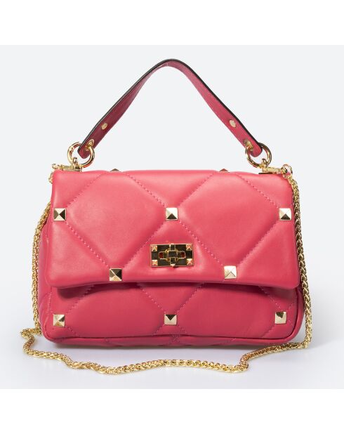 Sac à main en Cuir Kylie fuchsia - 26x8x18 cm
