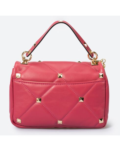 Sac à main en Cuir Kylie fuchsia - 26x8x18 cm