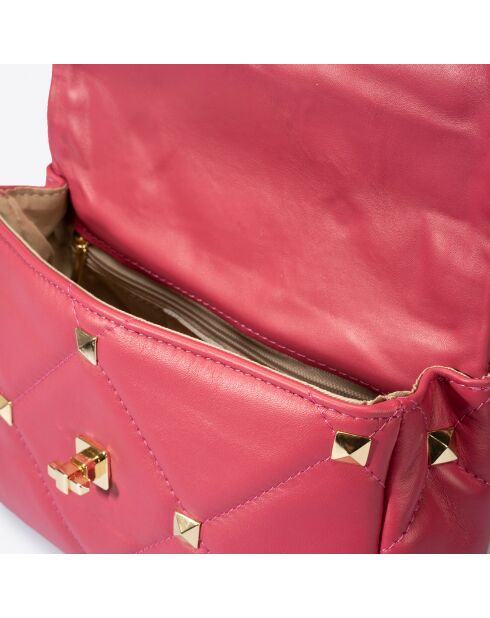 Sac à main en Cuir Kylie fuchsia - 26x8x18 cm