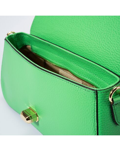 Sac porté épaule en Cuir Alma aloé - 27x8x15 cm