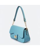 Sac porté épaule en Cuir Alma bleu - 27x8x15 cm