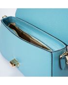 Sac porté épaule en Cuir Alma bleu - 27x8x15 cm