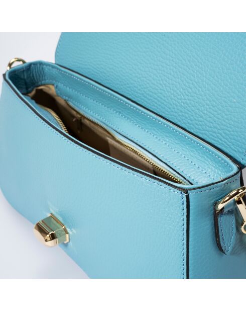 Sac porté épaule en Cuir Alma bleu - 27x8x15 cm