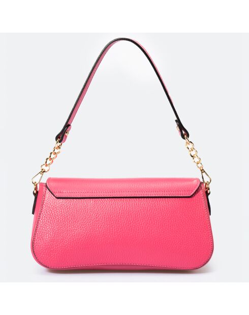 Sac porté épaule en Cuir Alma fuchsia - 27x8x15 cm