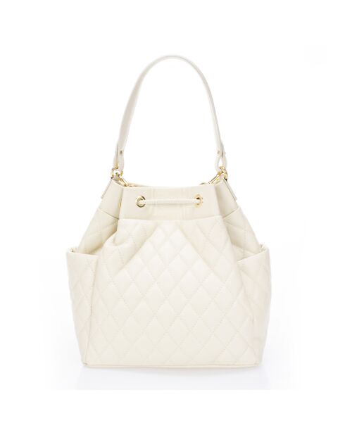 Sac seau en Cuir Daphne beige - 36x17x29  cm