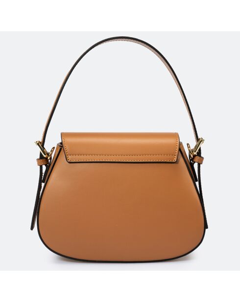 Sac à main en Cuir Edna camel - 24x9x19 cm
