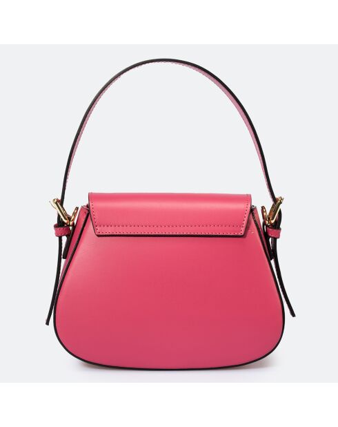 Sac à main en Cuir Edna fuchsia - 24x9x19 cm