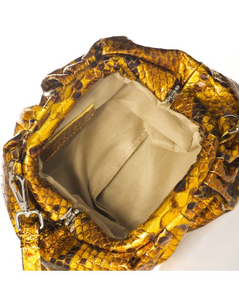 Pochette en Cuir Diane jaune - 23x5x12  cm