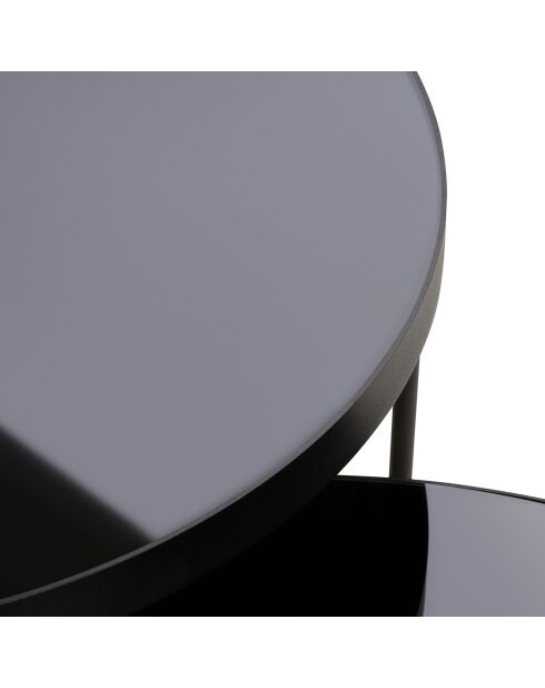 Table basse Lou noire - D.90x30 cm
