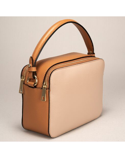 Sac à main en Cuir Bonnie poudre - 21.5x8x17 cm