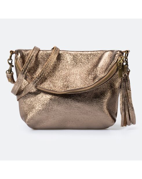 Sac bandoulière en Cuir Agata metal gun - 24x4x18 cm