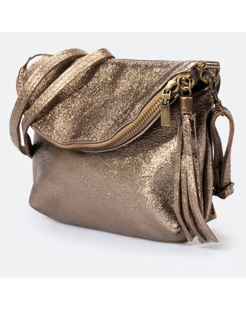 Sac bandoulière en Cuir Agata metal gun - 24x4x18 cm