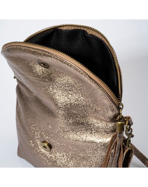 Sac bandoulière en Cuir Agata metal gun - 24x4x18 cm