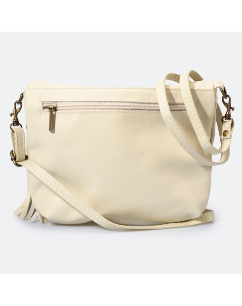 Sac bandoulière en Cuir Agata latte - 24x4x18 cm