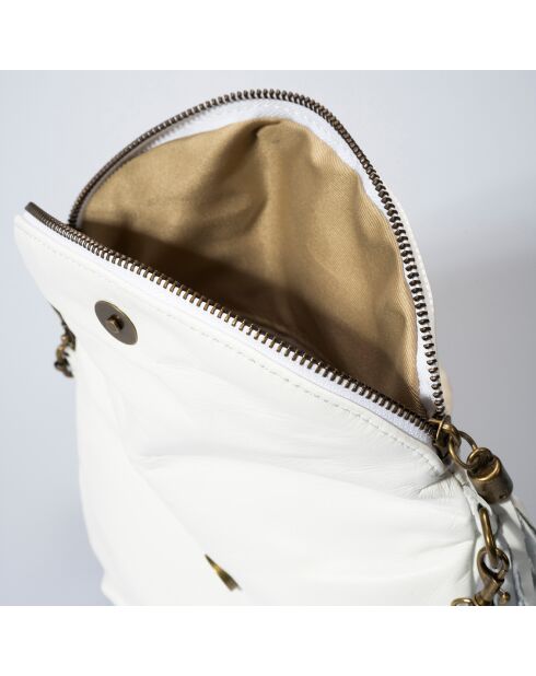 Borsa a tracolla in pelle Agata bianca - 24x4x18 cm