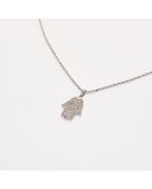Pendentif Diamants 0.15 ct or blanc