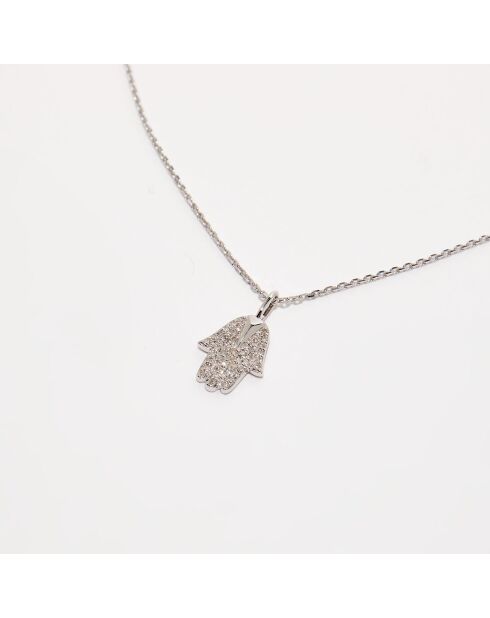 Pendentif Diamants 0.15 ct or blanc
