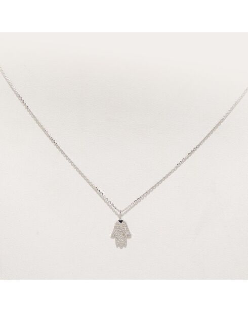 Pendentif Diamants 0.15 ct or blanc