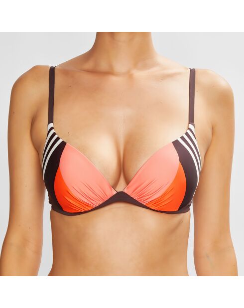 Haut de maillot coques Push-up Palma graphic coffee