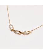 Collier Diamants 0.13 ct or jaune