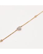 Brazalete de oro amarillo y diamantes de 0,1 quilates