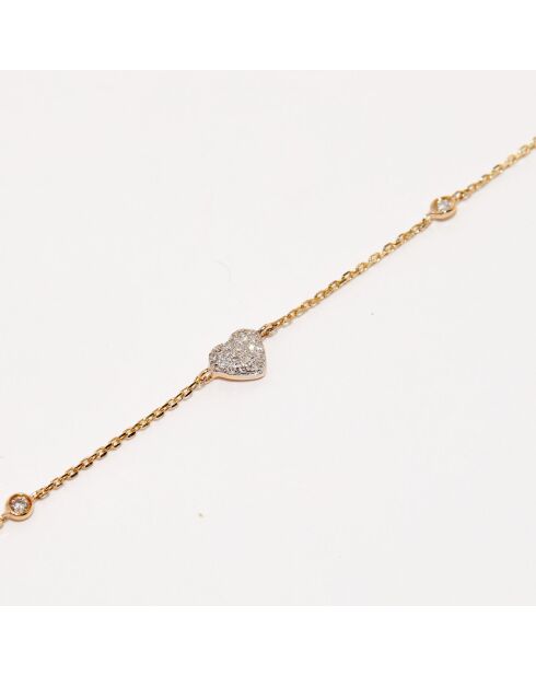 Brazalete de oro amarillo y diamantes de 0,1 quilates