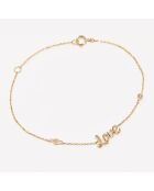 Bracciale in oro giallo 0,04 ct con diamanti