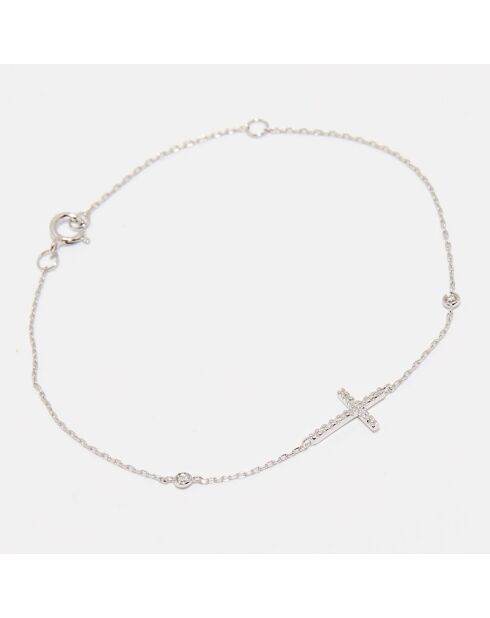Bracelet Diamants 0.095 ct or blanc