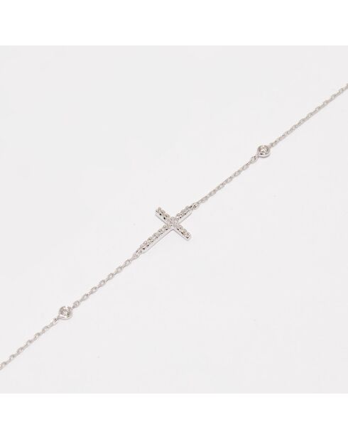 Bracciale in oro bianco 0,095 ct con diamanti