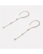 Sunshine hoepeloorbellen diamanten 0,12 kt witgoud