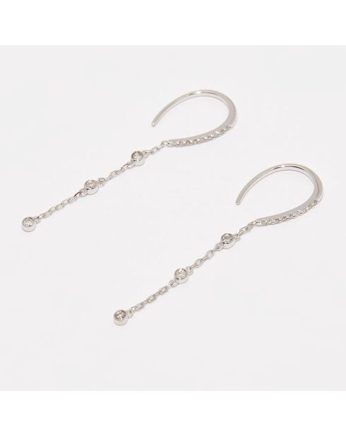 Sunshine Hoop Ohrringe Diamanten 0,12 Karat Weißgold