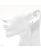 Sunshine hoepeloorbellen diamanten 0,12 kt witgoud