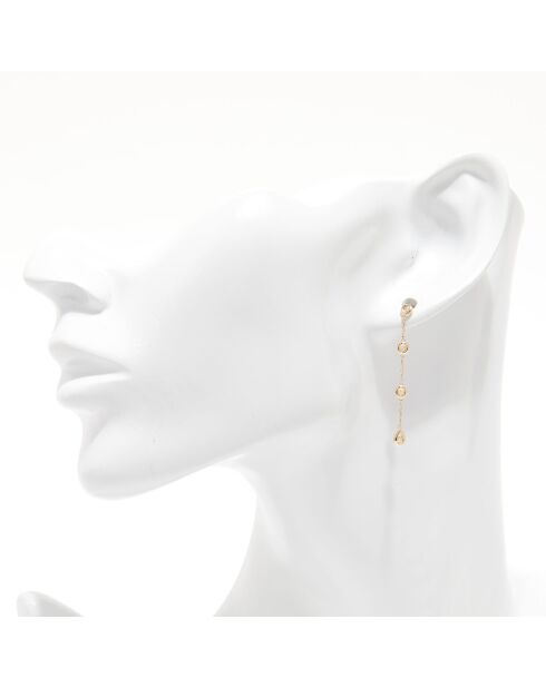 Sunshine diamanten oorbellen 0,13 kt geelgoud