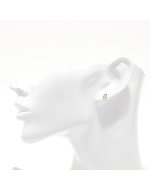 Boucles d'oreilles Diamants 0.03 ct or jaune