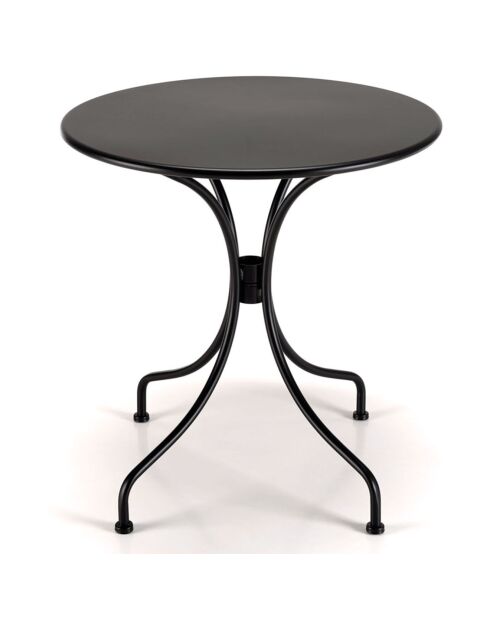 Table de jardin Vianney 2 personnes noire - 70x70x72 cm