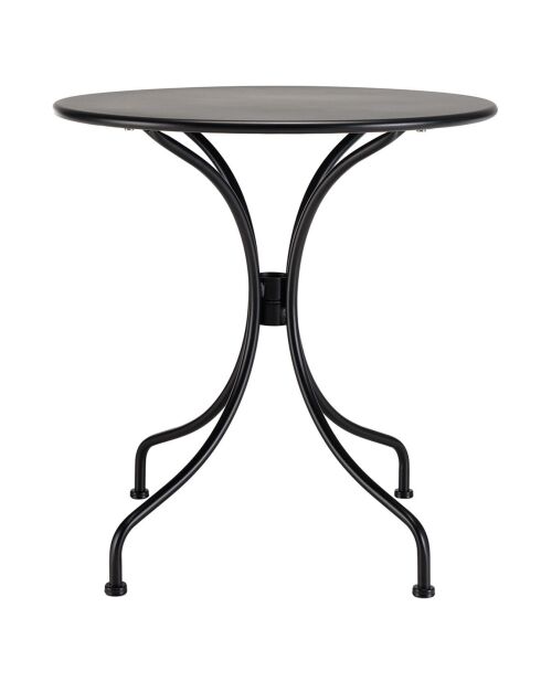 Table de jardin Vianney 2 personnes noire - 70x70x72 cm