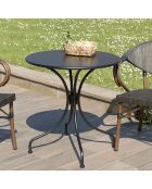 Table de jardin Vianney 2 personnes noire - 70x70x72 cm