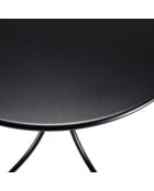 Table de jardin Vianney 2 personnes noire - 70x70x72 cm