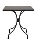 Table de jardin Vianney 2 personnes noire - 70x70x72 cm