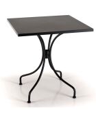 Table de jardin Vianney 2 personnes noire - 70x70x72 cm