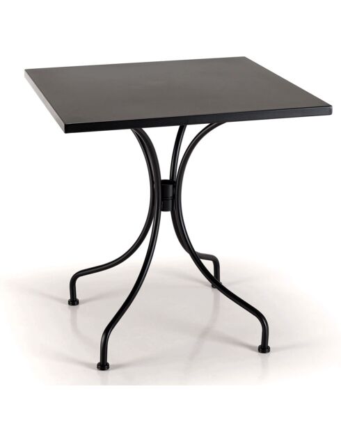 Vianney Gartentisch für 2 Personen schwarz - 70x70x72 cm